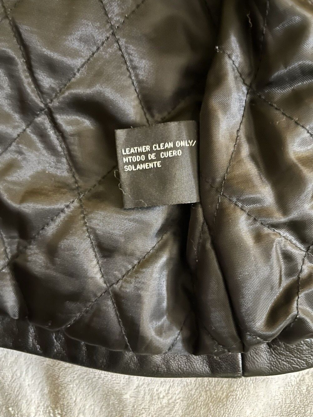 Knightsbridge Men's L Black Leather Jacket Button Front Lined Pockets Mid-Length - Picture 8 of 10